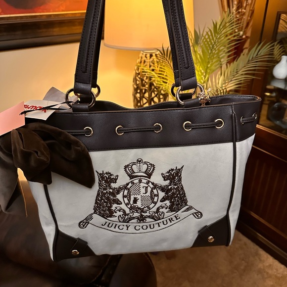 Juicy Couture Scottie Dog Brown and Cream Tote Bag - Picture 2 of 6